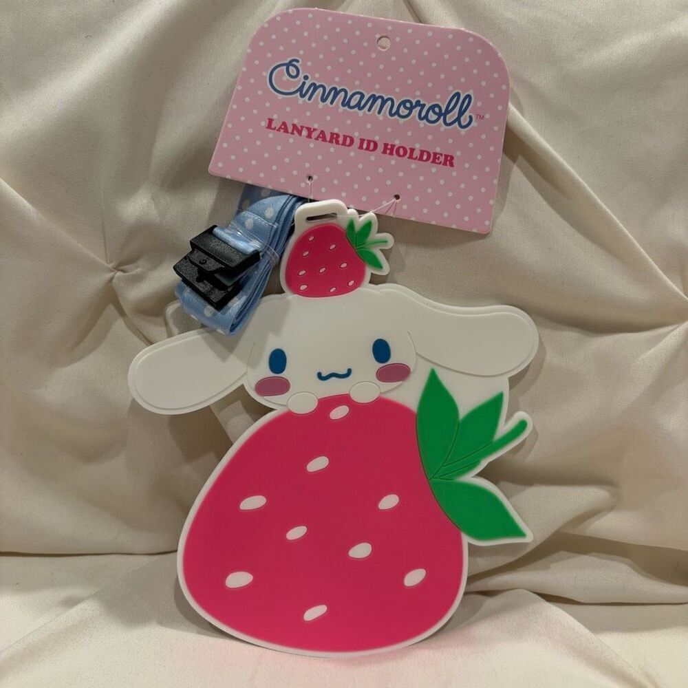 Sanrio Hello Kitty Friends Cinnamoroll Strawberry Lanyard NWT ID Card Lanyard 🍓